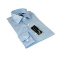 thumbnail image 4 of Men's Shirt Christopher Lena PROPER 100% Cotton Wrinkle Free p720ttsr Blue Slim, 4 of 6