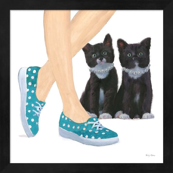 Cutie Kitties III by Emily Adams, Framed Wall Art, 13.25W x 13.25H