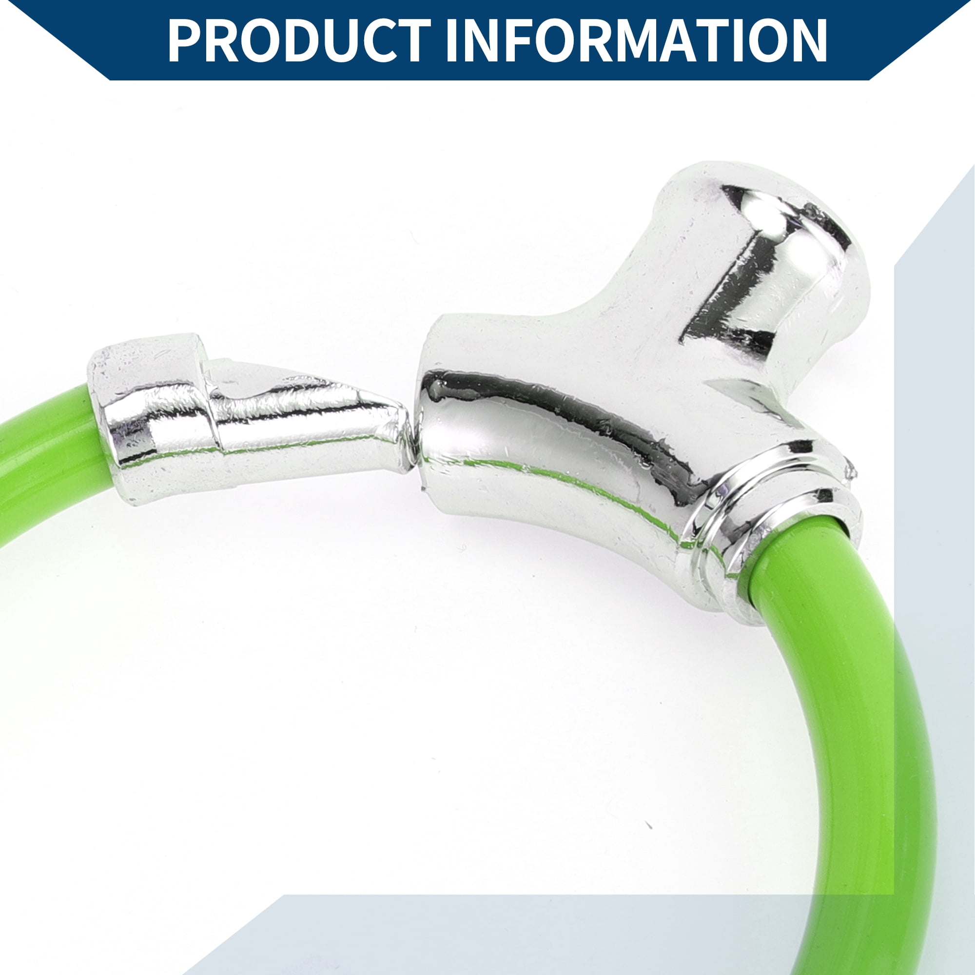 Unique Bargains Bicycle Lock Portable Ring Cable Anti-Theft Bike Lock 42cm Green