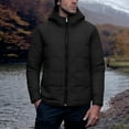 thumbnail image 2 of Rutainlusire Mens Trendy Warm Comfy Hooded Puffer Jackets Padded Jackets 2025 Men'S Solid-Color Hooded Long-Sleeved Zippered Cardigan Warm Jacket, 2 of 5