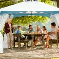 thumbnail image 4 of Costway 2 Tier 10'x10' Patio Gazebo Canopy Tent Steel Frame Shelter Awning W/Side Walls, 4 of 11