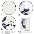 thumbnail image 3 of Designart "Abstract Woman in Purple Yin Yang II" Fashion Framed Wall Art - Glam Purple Woman Abstract Hallway Framed Wall Art Decor, 3 of 6