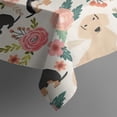 thumbnail image 5 of Dachshund and Flower Square Tablecloth,Waterproof Square Table Cover,Wipeable Spillproof Washable Table Cover for Home Kitchen Party Decor 42"X42"(107x107cm), 5 of 6