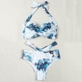 thumbnail image 6 of HUPOM Swimsuits Plus Size Swimwear Mix & Match Separates Halter Hawaiian Blue L, 6 of 7