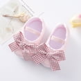 thumbnail image 2 of Newborn Baby Girl Flats with Bowknot Valentines Day Heart Print Soft Sole Infant Princess Dress Crib Shoes Non-Slip for First Walkers, 2 of 9