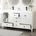 thumbnail image 3 of GAZHOME Bathroom Vanity with Double Sink , Modern Thickened Bathroom Storage Cabinet, 60 inch, 3 of 7
