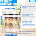 thumbnail image 7 of Overnight Oats Container with Lids Spoons, Reusable Overnight Oatmeal container, Milk Vegetables fruit Salad Storage Container with Measurement Marks 350ml, 2Pcs White, 7 of 7