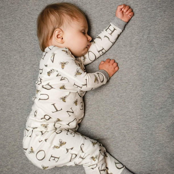Burt s Bees Baby Baby Boys Pajamas Tee And Pant 2 Piece Pj Set 100 Organic Cotton Eggshell A Bee C 24 Months Other