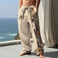 thumbnail image 1 of Pantalon Décontracté pour Hommes avec Imprimé et Jambe Droite pour un Confort et un Style Quotidiens dans la Garde-Robe du Week-End, 1 of 3