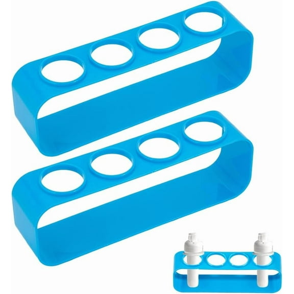 2Pcs Blue Flavor Cartridge Holder for Cirkul 4 Holes Storage Rack Organizer Round Support Water Bottle Accessories for Flavor Cartridges