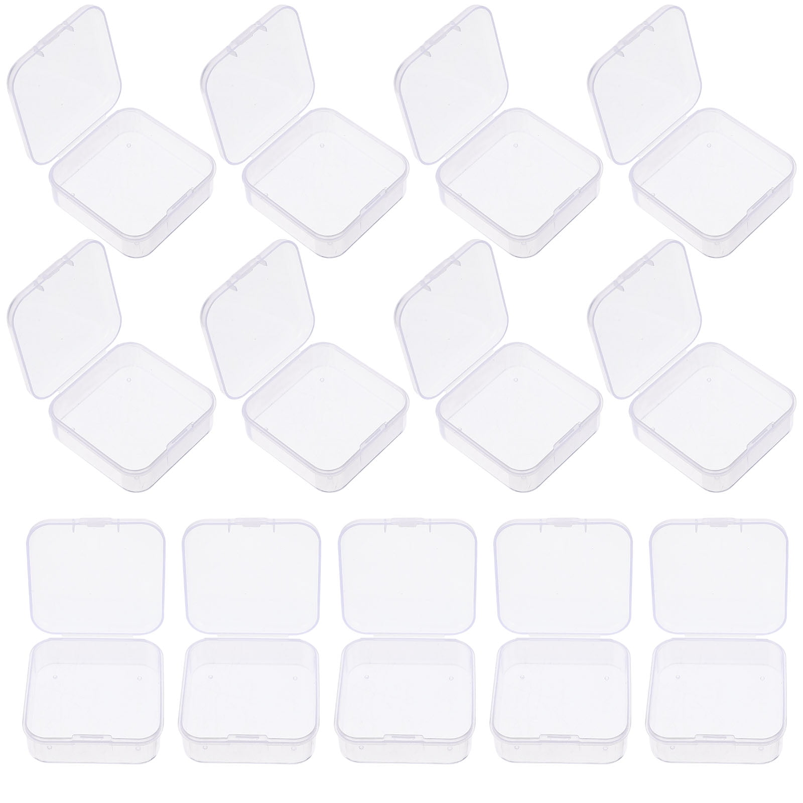 LULULION Portable Clear Plastic Box for Jewelry and Beads Storage 90Pcs