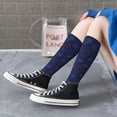 thumbnail image 5 of Naloa Blue Firework Knee Socks, High Socks Long Stretchy Sock Women Knee High Stocking, Long Socks for Women, 5 of 6