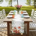 thumbnail image 4 of Table Runners 72 Inches Long Dress Scarves, Red Poppy Farmhouse Kitchen Table Runner, Coffee Tablerunners, Spring Farmhouse Country Flower Leaf Plant 14x72 Inch, 4 of 9