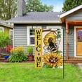 thumbnail image 6 of Welcome Spring Summer Bumble Bee Sunflower Decorative Garden Flag, Flower Honeycomb Yard Outside Decorations, Buffalo Plaid Bow Burlap Farmhouse Outdoor Small Home Decor Double Sided 12.5x18, 6 of 6