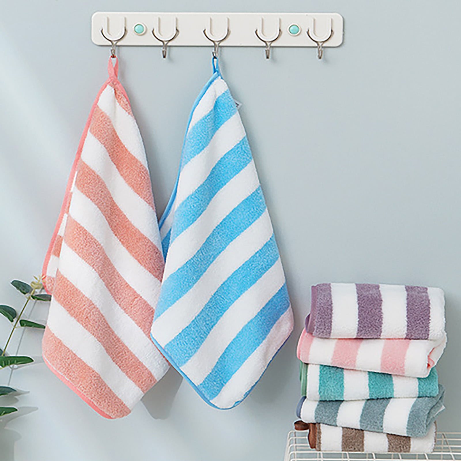  Hipruict Small Towels with Hanging Loop，Hand Dry Towels for  Kitchen & Bathroom, Super Absorbent Soft Small Hanging Towel Set with Hanging  Loop, Machine Washable Towel Fast Drying, Set of 5 