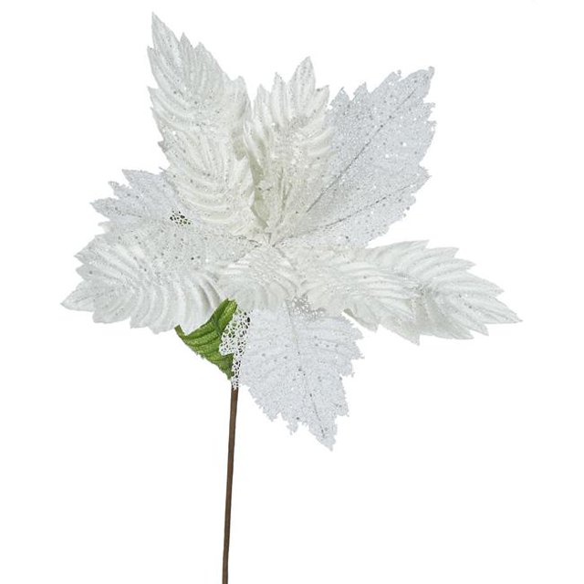 Vickerman QG162111 Cream Poinsettia Flower, 22 & 15 in.