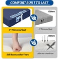 thumbnail image 3 of Outdoor Deep Seat Cushions with Double Welted Pillow, Waterproof, Fade-Resistant Patio Furniture Replacement Cushions, 24" x 24" x 5" + 24" x 19", Navy Blue, 3 of 16