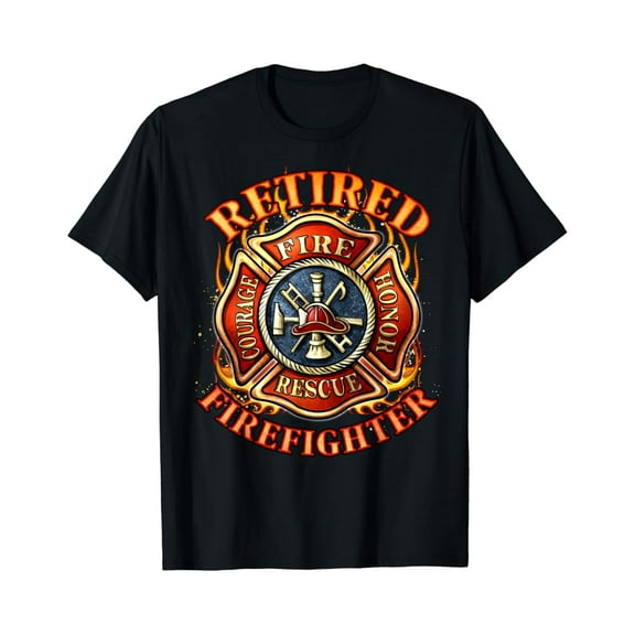 Sam Soft Retired Firefighter Gift Fireman Retirement Party Gift T-Shirt Full Size S-5XL
