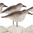 thumbnail image 4 of 13" x 5" Brown Polystone Bird Sculpture with Cream Rock Inspired Base, by DecMode, 4 of 10