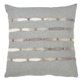 thumbnail image 1 of SARO 975.GY18S 18 in. Square Down Filled Button Work Throw Pillow  Grey, 1 of 1