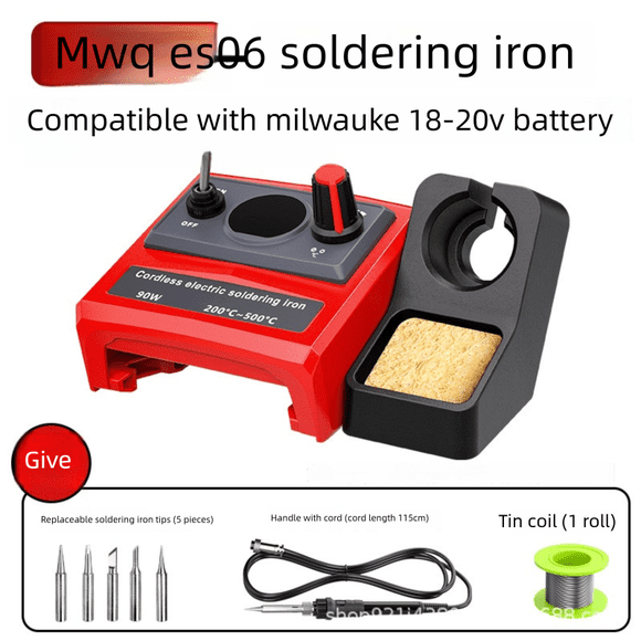 Cordless Soldering Iron for Mil*wau*kee 18V Battery,90W Portable Electric Soldering Station Adjustable Solder Iron Kit Tool for DIY,Appliance Repair,Wire Welding(NO Battery)