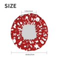 thumbnail image 4 of Kdxio Red Christmas Cheer. Print Shower Cap for Women,Elastic and Reusable,Double Waterproof Layers Bathing Hat, 4 of 6