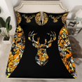 thumbnail image 2 of Manfei Camo Hunting Twin Sheet Sets,Rustic Western Farmhouse Twin Fitted Sheet,Jungle Wildlife Deer Flat Sheet For Boys,Microfiber Bedroom Decor,3pcs, 2 of 7