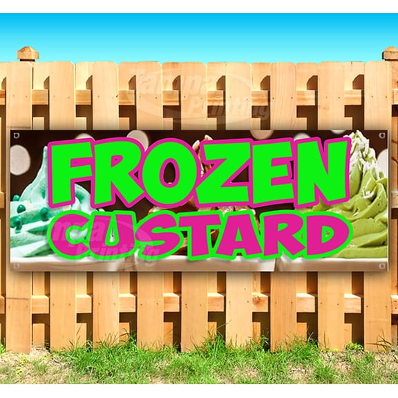 Frozen Custard 13 oz Vinyl Banner With Metal Grommets