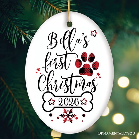 Dog Baby's First Christmas Ornament