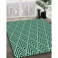 thumbnail image 3 of Ahgly Company Machine Washable Indoor Rectangle Transitional Turquoise Green Area Rugs, 8' x 12', 3 of 7