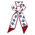 thumbnail image 3 of AJGRHE Womens Long Versatile Silk Scarf For Classic Elegant Neck Wrap Lightweight Fashion Daily Accessory Blue, 3 of 5