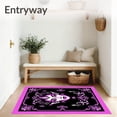 thumbnail image 3 of ODIKA 5'x7' Machine Washable Non-Slip Area Rug, Mystical Spirit Inspired with Floating Mask and Aura Motifs High Traffic Rug, Black, 700426, 3 of 7