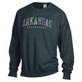 thumbnail image 2 of Unisex ComfortWash Gray Arkansas Razorbacks Oversized Pullover Sweatshirt, 2 of 3