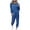 Blue, variant on Women's Two Piece Outfit Long Sleeve Pullover with Drawstring Long Pants Tracksuit Jogger Set,Womens Lounge Set Sweatsuits 2 Pieces