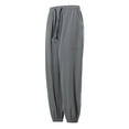 thumbnail image 6 of QSXADF Men's Casual Jogger Pants Loose Drawstring Pants Tapered Ankle Length Joggers Ice Silk Drawstring Elastic Waist Summer Light Mens Casual Trousers, 6 of 6