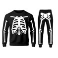 thumbnail image 4 of Men's 2 Pieces Tracksuit Set Novelty Skeleton Print Sweatshirts Matching Jogger Pants Outfits (Black L), 4 of 5
