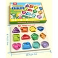 thumbnail image 5 of Coogam Wooden Color Shape Puzzle Board for Toddlers, Movable Sorting and Stacking Montessori Peg Board Matching Game Activities, Fine Motor Educational Learning Toys for 3 4 5 Year Old, 5 of 8