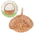 thumbnail image 4 of FRCOLOR Handmade Light Brown Woven Picnic Basket Portable for Camping and Storage, 4 of 8