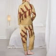 thumbnail image 5 of Disketp Pajamas Set Long Sleeve Sleepwear Womens Button Down Nightwear Pj Sets-Vintage Baseball, 5 of 9
