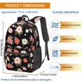 thumbnail image 3 of Pioneer Flower Floral Print Pattern 17" School Backpacks for Teens,Waterproof Oxford Fabric,S-Shape Padded Straps for School,Travel,Hiking,Camping, 3 of 6