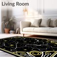 thumbnail image 2 of ODIKA 6'x9' Machine Washable Non-Slip Area Rug, Midnight Celebration Ergonomic Support Duo High Traffic Rug, Black, 630442, 2 of 7