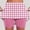 *Hot Pink, variant on ClodeEU Women's Plaid Print High Waisted Yoga Shorts with Pockets ,Slim Fit 2 in 1 Athletic Skirt Shorts for Running Red,Womens Plus S