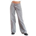thumbnail image 1 of FOCUSNORM Women's Spring Summer Denim Pants Low Waist Wide Leg Trousers with Multi Pockets, 1 of 9