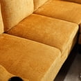 thumbnail image 6 of Yellow Living Room Sectional With Storage And Cup Holders, 3 Chenille Comfy Couch Compartment, For Comfort, 6 of 6