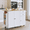 L-White, variant on CBJCBJ Kitchen Islands Cart on Wheels with Storage, Wood Microwave Table with Drawers and Spice Box , for Dining Room,Blue