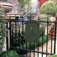 thumbnail image 3 of Mailbox Mail Secure Locking Mail Box 26x10x36cm Decorative Letterbox Box Wall Mount Green, 3 of 8