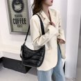 thumbnail image 1 of MesaSe Women Nylon Thread Handbag Winter Korean Fashion Pure Color Top-handle Bags, 1 of 10