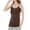 Coffee, variant on Women's Sleeveless Tank Tops Summer Casual Basic Round Neck Spaghetti Strap Slim Fit Solid Workout Blouse, Beige L