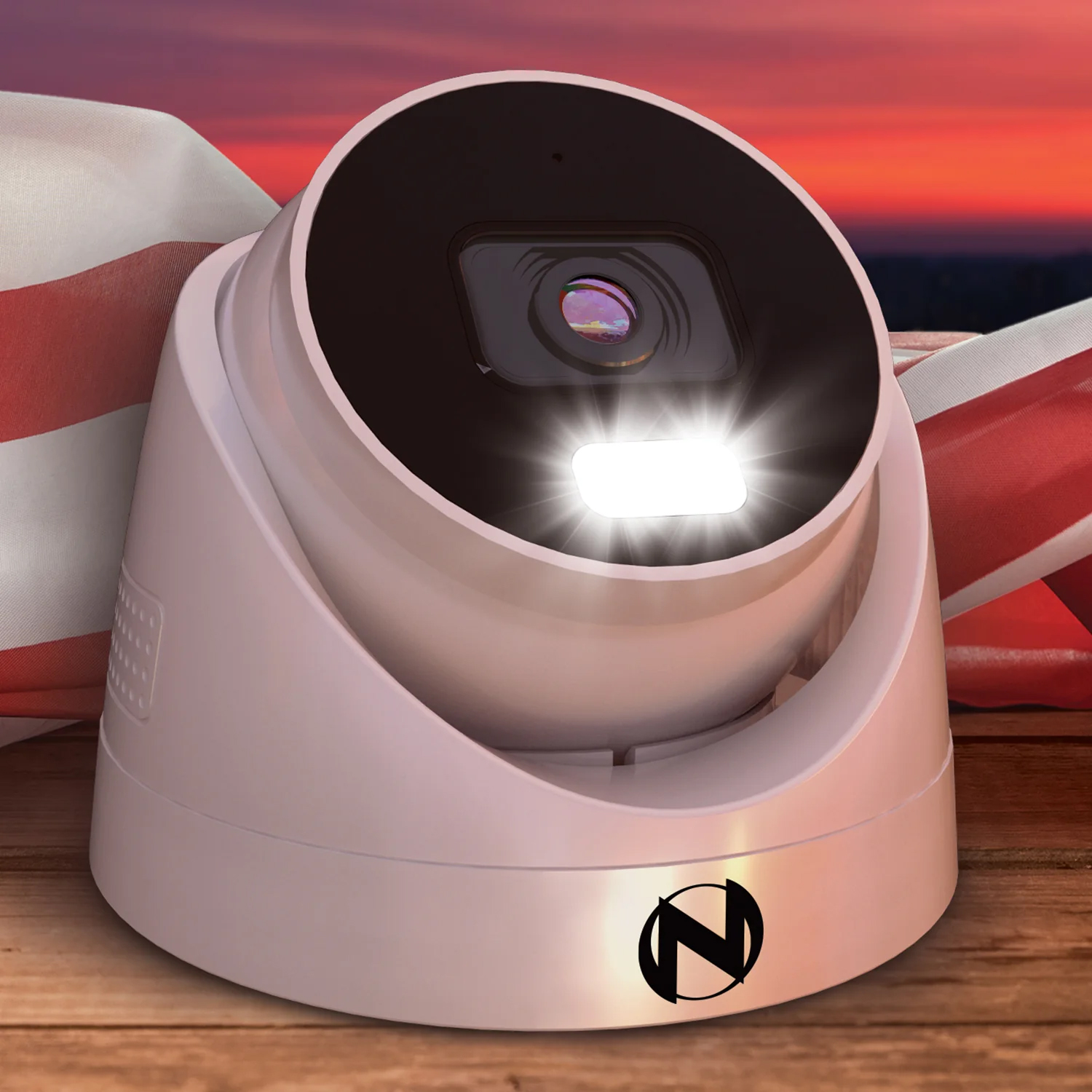 Night Owl Add on Wired IP 4K Deterrence Dome Camera with 2-Way Audio - White Pack
