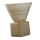 thumbnail image 3 of Taza de café, tazas de té japonesas, taza de café de cerámica tosca con base, taza con forma de flor Blanco, 3 of 9